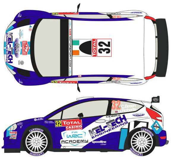 1:24 Ford Fiesta S2000 #32 Rally Montecarlo 2012 Decals (Belkits)