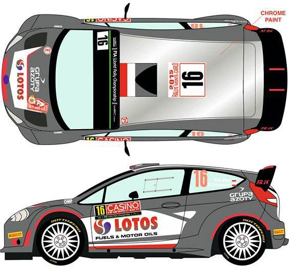 1:24 Ford Fiesta WRC #16 Rally Montecarlo 2015 Decals (Belkits)