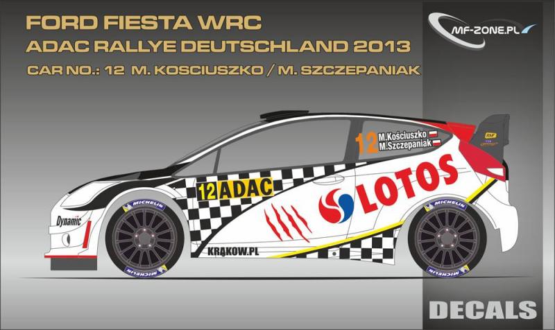 1:24 Ford Fiesta WRC Kosciuszko - ADAC Rallye Deutschland 2013  Decals