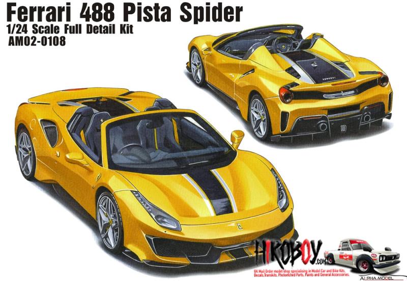 1:24 Ferrari 488 Pista Spider -  Full Resin Model Kit