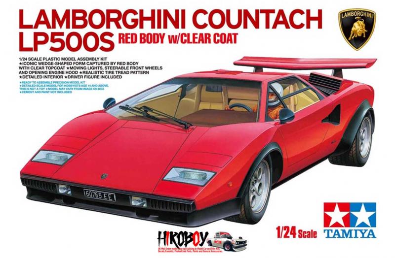 1:24 Lamborghini Countach LP500S - Red Body W/Clear Coat