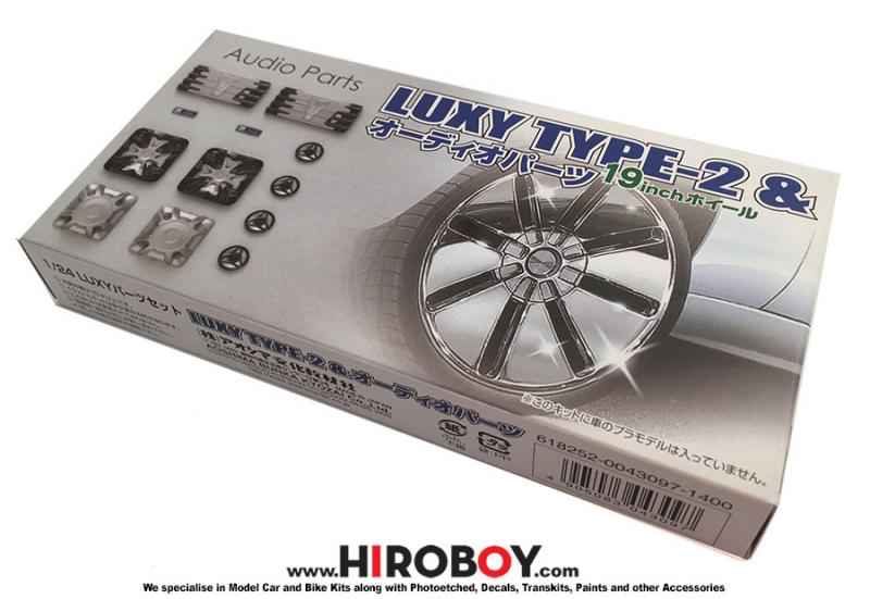 1:24 Luxy Type 2 19" Wheels/Tyres and Audio Parts