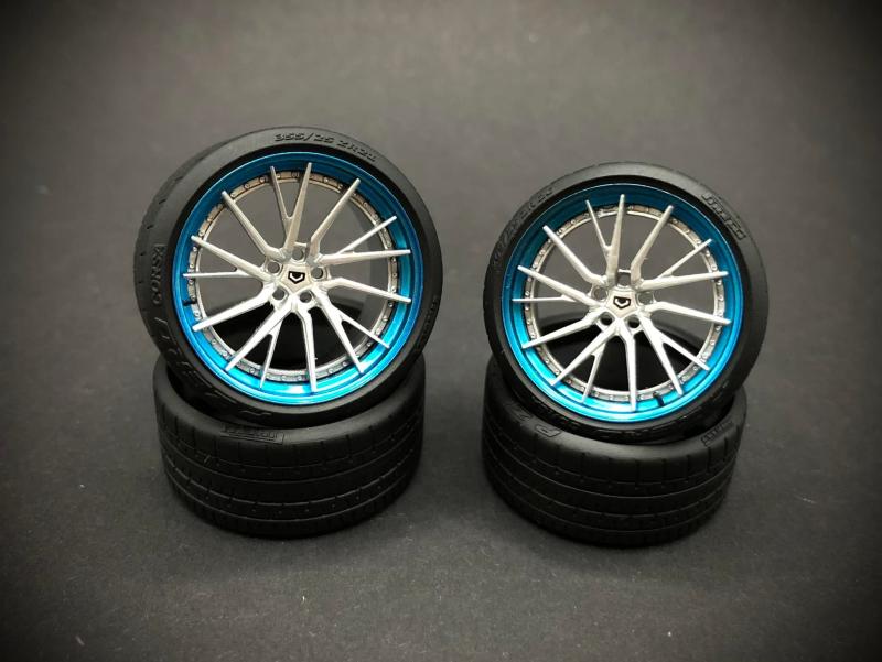 1:24 Vossen M-X4T Type Wheel Set