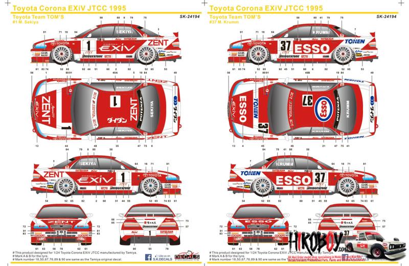 1:24 Toyota Corona EXiV JTCC 1995 Toyota Team TOM'S