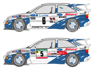 1/43 ALTAYA FORD escort cosworth rallye monte carlo 1993 DELECOUR EUR