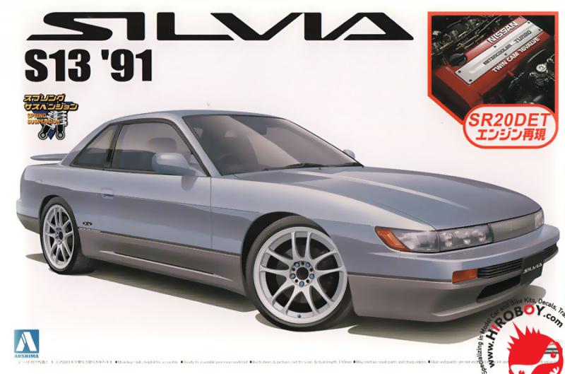 1:24 Nissan Silvia S13 '91 Late Model c/w SR20DET Engine