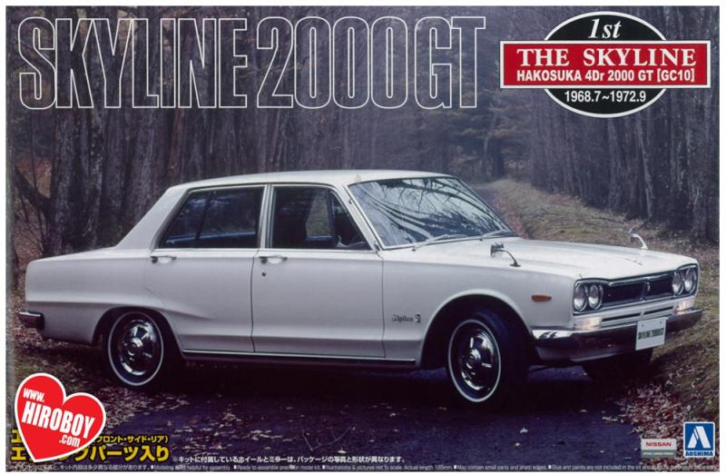 1:24 Nissan Skyline 2000GT Hakosuka (4 Door) GC10 Model Kit