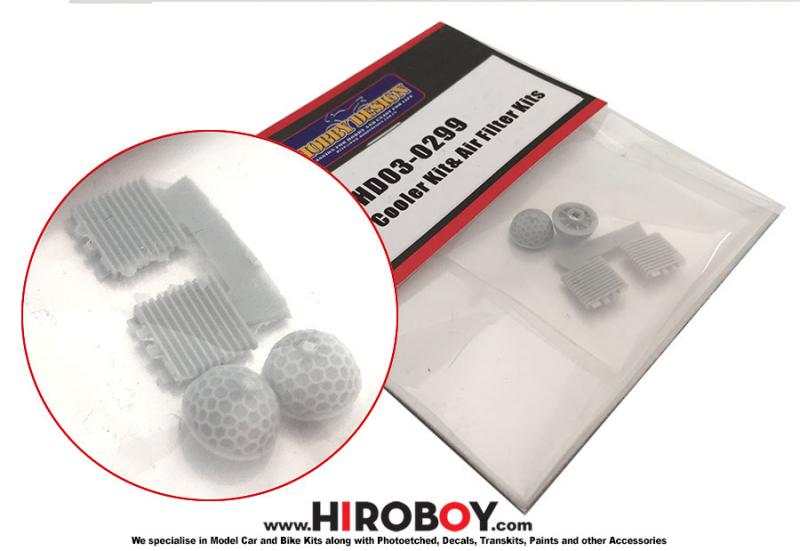 1:24 Oil Cooler and Air Filters (Resin) x2