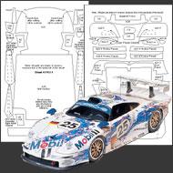 1:24 Porsche 911 GT1 Carbon Fiber Template Set #7112