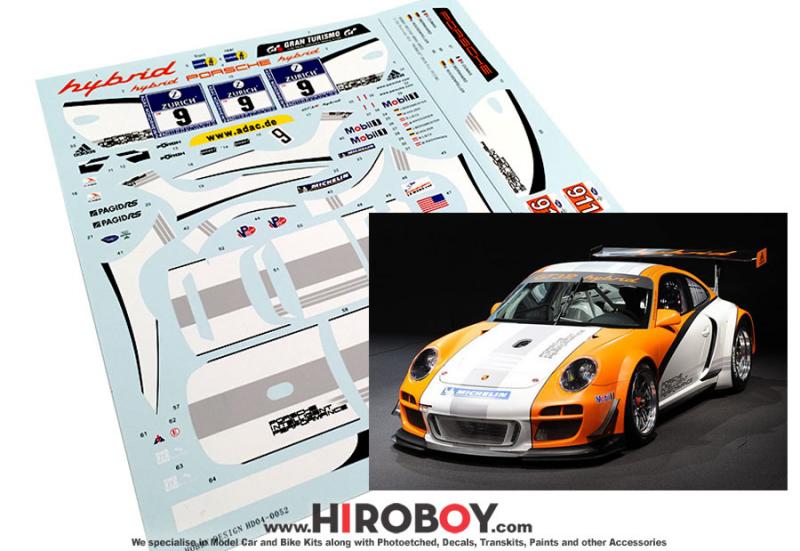 1:24 Porsche 911 GT3 R 2010 Hybrid Decals For Fujimi