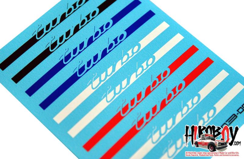 1:24 Porsche "Turbo" Stripe Decals