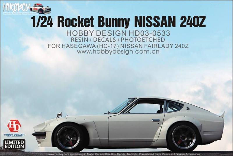 1:24 Rocket Bunny Datsun 240Z / Nissan S30 Transkit for Hasegawa