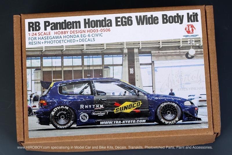 1:24 Rocket Bunny Pandem Honda EG6 Wide Body Kit For Hasegawa Honda EG-6 Civic