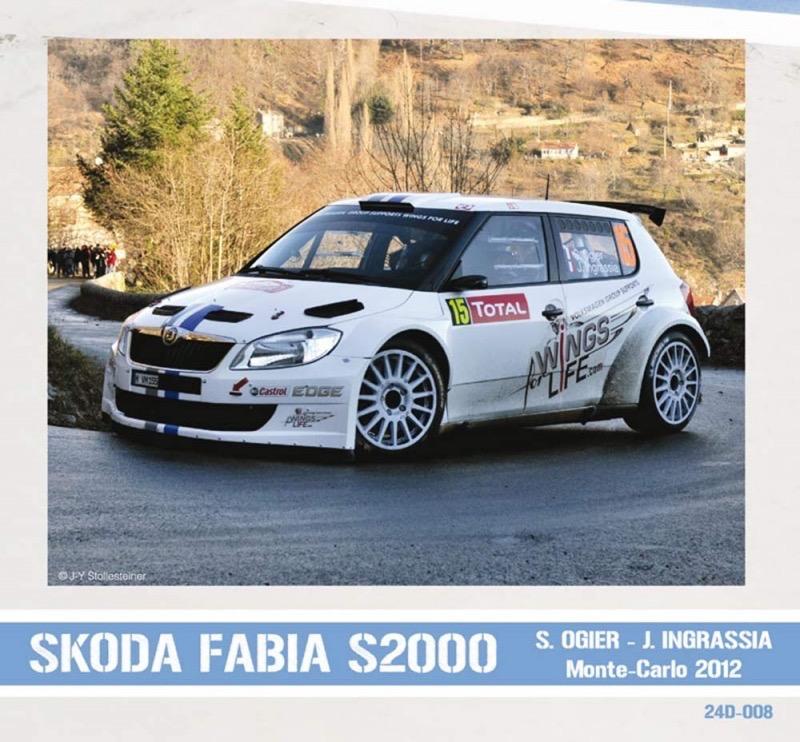 1:24 Skoda Fabia S2000 S. Ogier Monte Carlo Rally France 2012 Decals