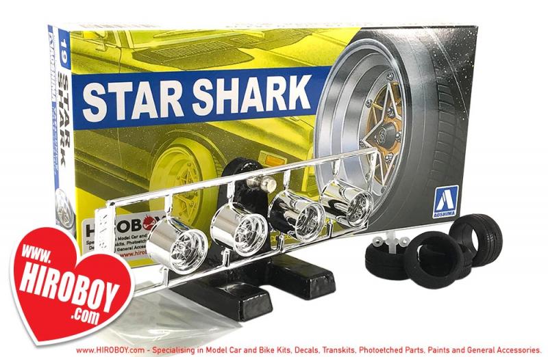 1:24 Star Shark 14" Aoshima Wheels and Tyres