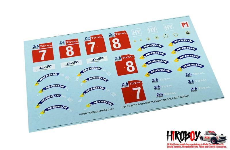 1:24 Supplement Decal For Toyota TS050 Hybrid Gazoo Racing 24349