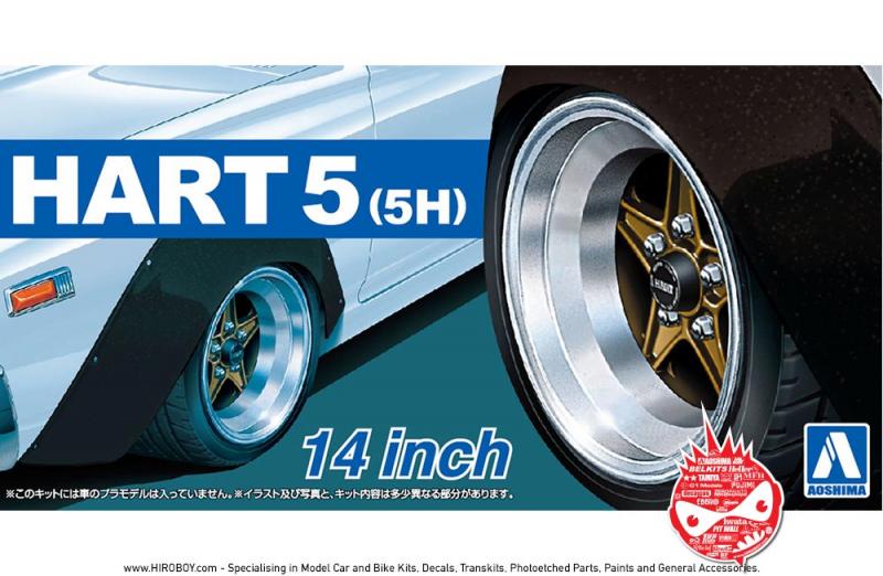 1:24 Takechi Project Racing Hart  5 FR 5H 14" Wheels and Tyres