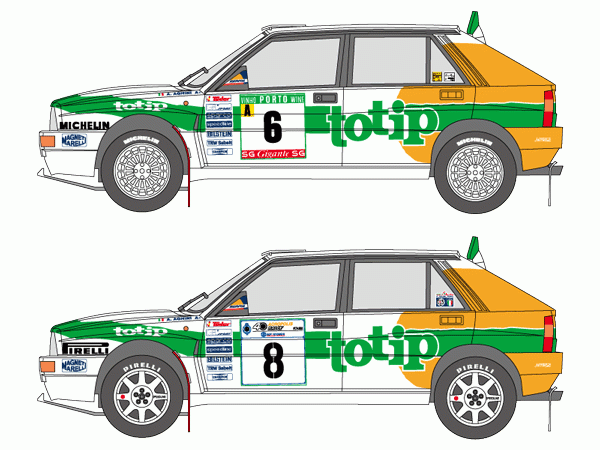 1:24 Totip Lancia Super Delta 1993 Portugal/Acropolis Rally (Hasegawa)