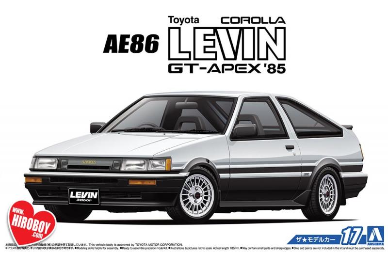 1:24 Toyota AE86 Corolla Levin GT-APEX 1985