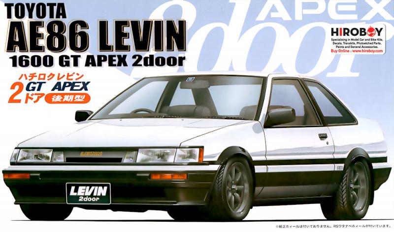 1:24 Toyota AE86 Levin 1600 GT Twin Cam (2 Door) '85 Model Kit