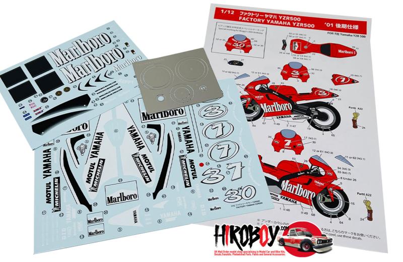 1:12 Yamaha YZR500 2001 "Factory" Decals