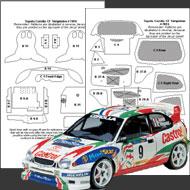 1:24 Toyota Corolla WRC Composite Fiber Decal Template Set