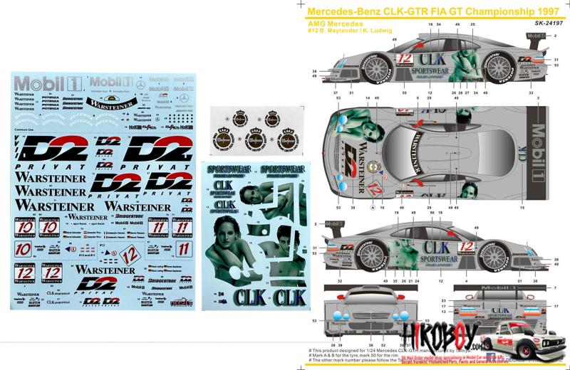 1:24 Mercedes-Benz CLK-GTR FIA GT Championship 1997 AMG Mercedes