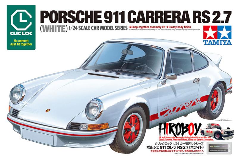 1:24 Porsche 911 Carrera RS 2.7 White (Clic Loc)