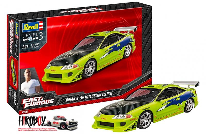 1:25 Fast And The Furious Brian's 1995 Mitsubishi Eclipse (Fast & Furious) 07691