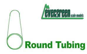 2.4mm dia White Styrene Tube x6