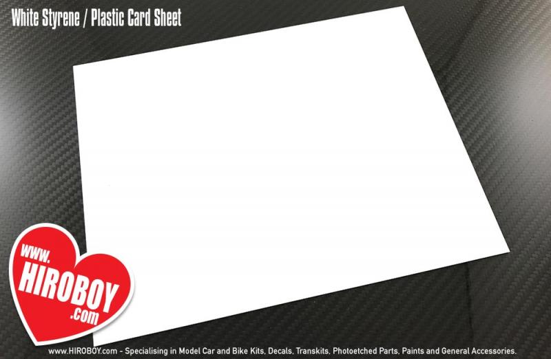 0.75mm Thick White Styrene / Plastic Card Sheet 194x320mm