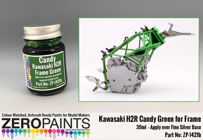 Kawasaki H2R Frame Candy Green Paint 30ml