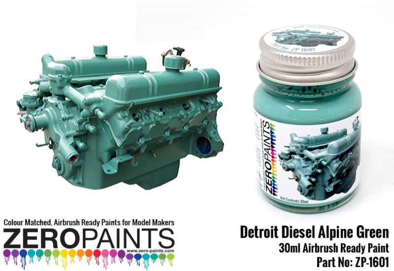 Detroit Diesel Alpine Green Paint 30ml, ZP-1601