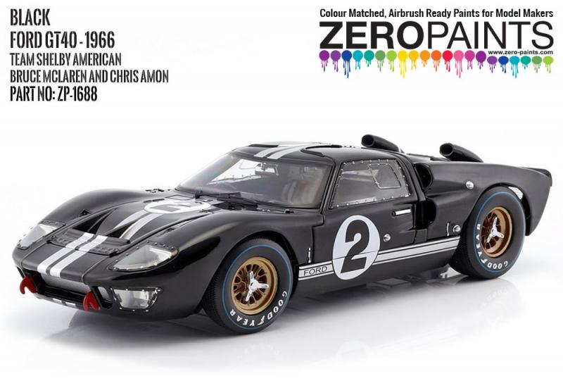 Ford GT40 Mk II Black Paint - Team Shelby American  Bruce McLaren and Chris Amon
