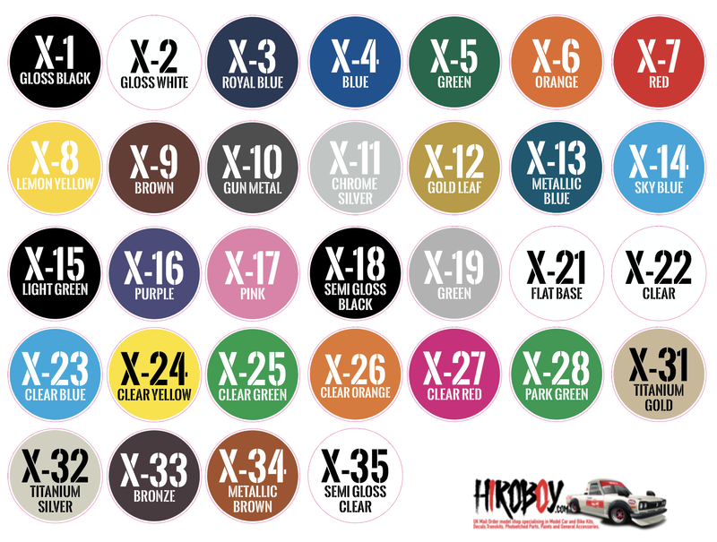 Tamiya Acrylic Paints Top Stickers X Range