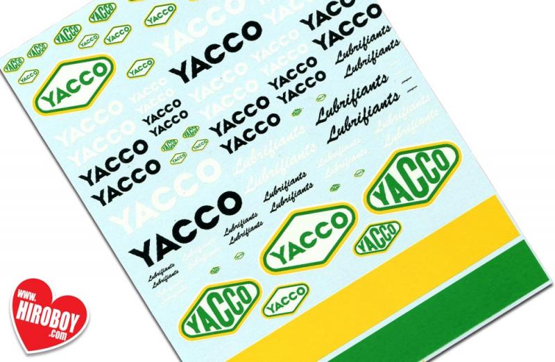 Yacco Sponsor Decals (Various Scales)