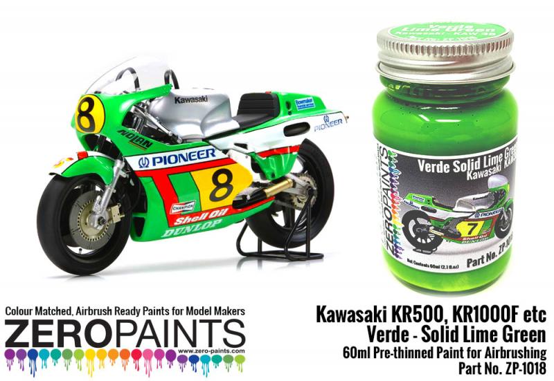 Kawasaki KR500, KR1000F Lime Green KAW3B Paint 60ml