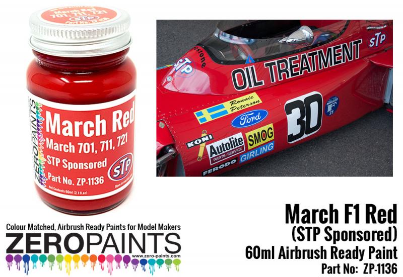 March F1 Red (STP Sponsored) Paint 60ml