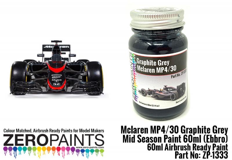 Mclaren MP4/30 Graphite Grey Mid Season Paint 60ml (Ebbro)