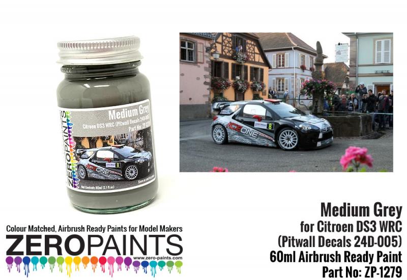 Medium Grey Paint for Citroen DS3 WRC (Pitwall Decals 24D-005) 60ml