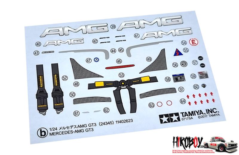 Spare Tamiya Decal Sheet B 1:24 Mercedes AMG GT3 - 24345