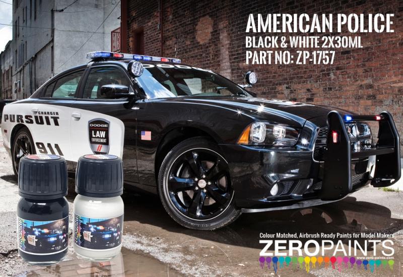 American Police Car Black/White 2x30ml