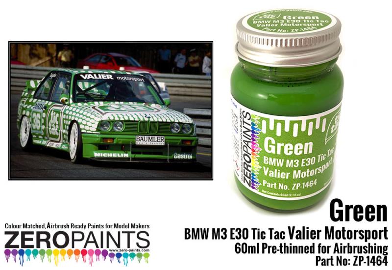 Green BMW M3 E30 Tic Tac Valier Motorsport 60ml
