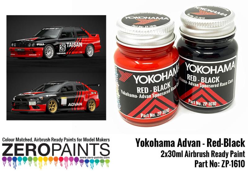 Yokohama Advan Sponsored - Red and Black Paint Set 2x30ml