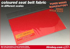 1:12 Scale ADHESIVE backed Seatbelt/Harness Fabric RED