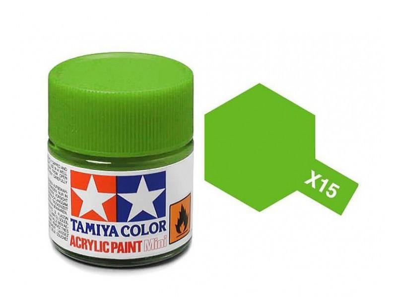 Tamiya Acrylic Mini X-15 Light Green (Gloss) - 10ml Jar