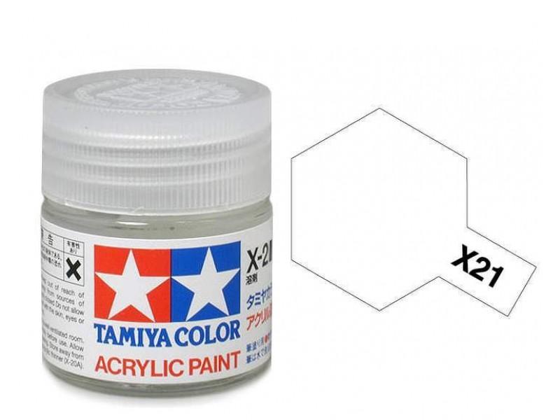 Tamiya Acrylic Mini X-21 Flat Base - 10ml Jar