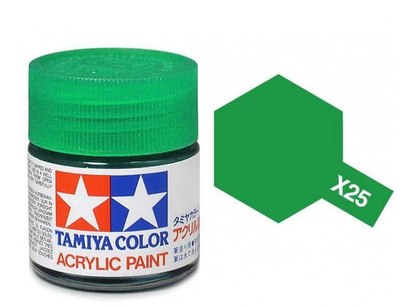 Tamiya Acrylic Mini X-25 Clear Green (Gloss) - 10ml Jar