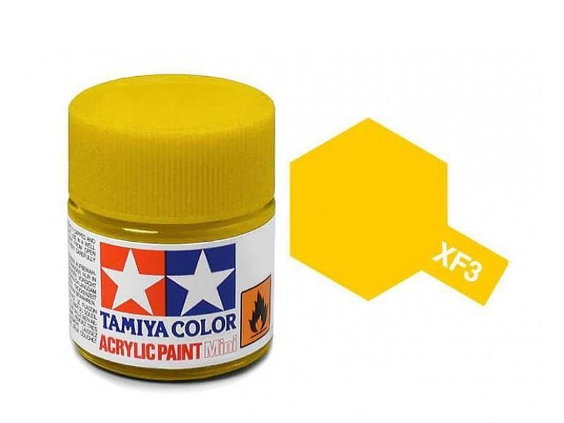 Tamiya Acrylic Mini XF-3 Flat Yellow - 10ml Jar