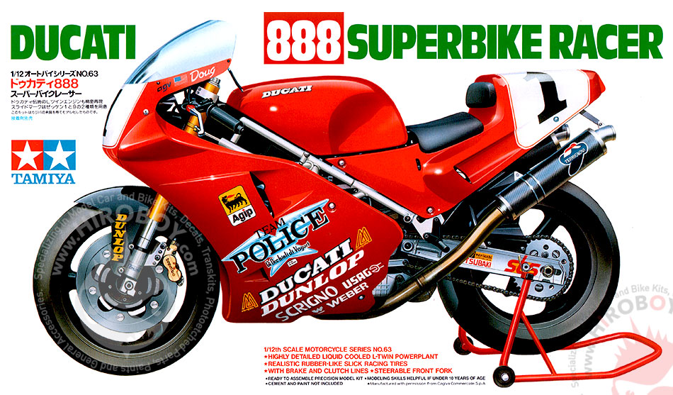 TAMIYA E Parts 14063 1/12 Ducati 888 Superbike Racer 
